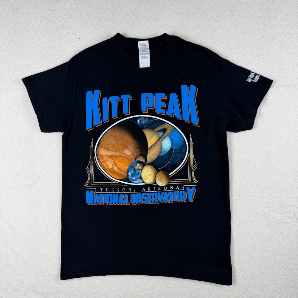 Gildan Kitt Peak National Observatory Tucson AZ Planet Graphic Shirt Small Black